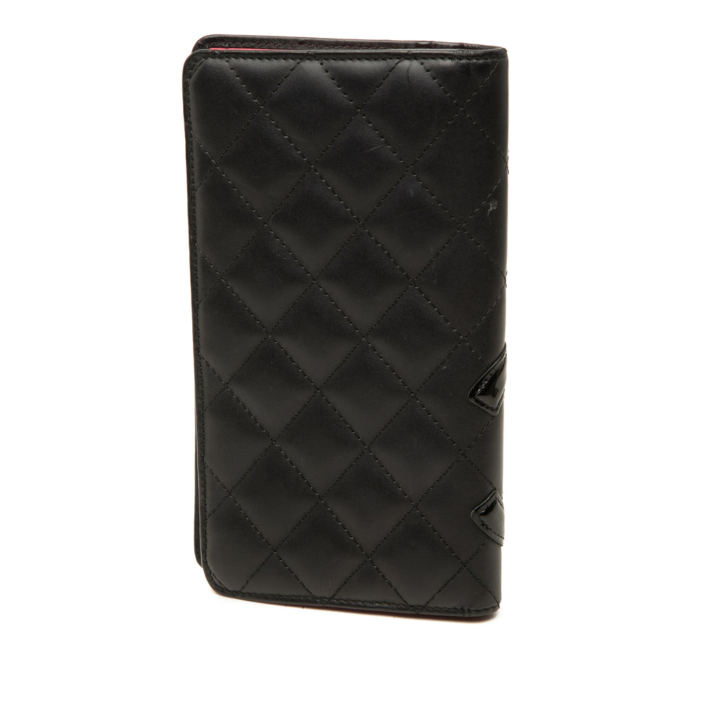 Chanel Matelassé Cambon Ligne Portefeuille long Cuir de veau Noir – vue 2 – GABY PARIS