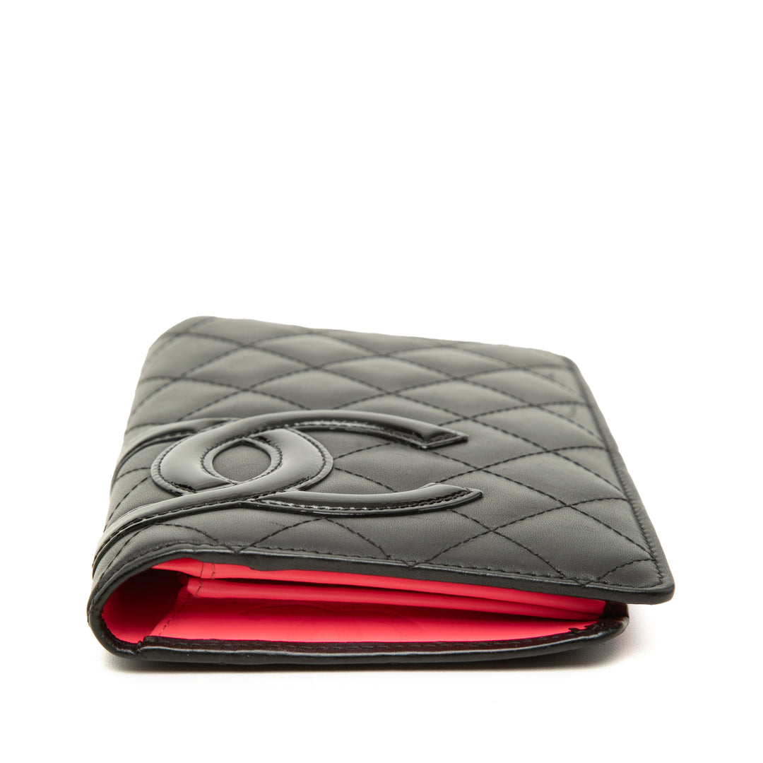 Chanel Matelassé Cambon Ligne Portefeuille long Cuir de veau Noir – vue 3 – GABY PARIS