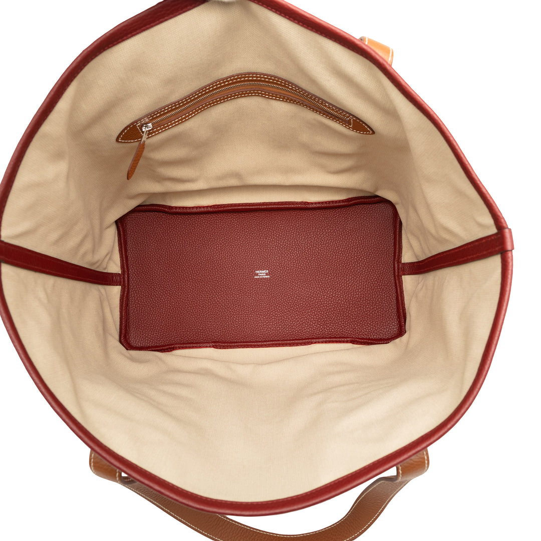 Hermès Toile et Clemence Pursangle Cabas