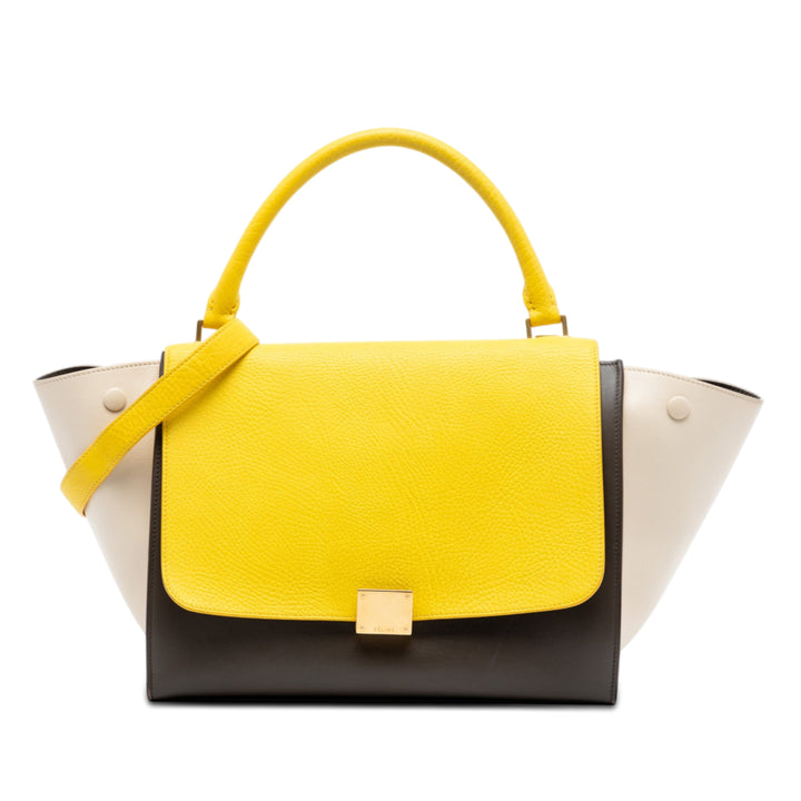 Celine Small Tricolor Cuir Trapeze Sac