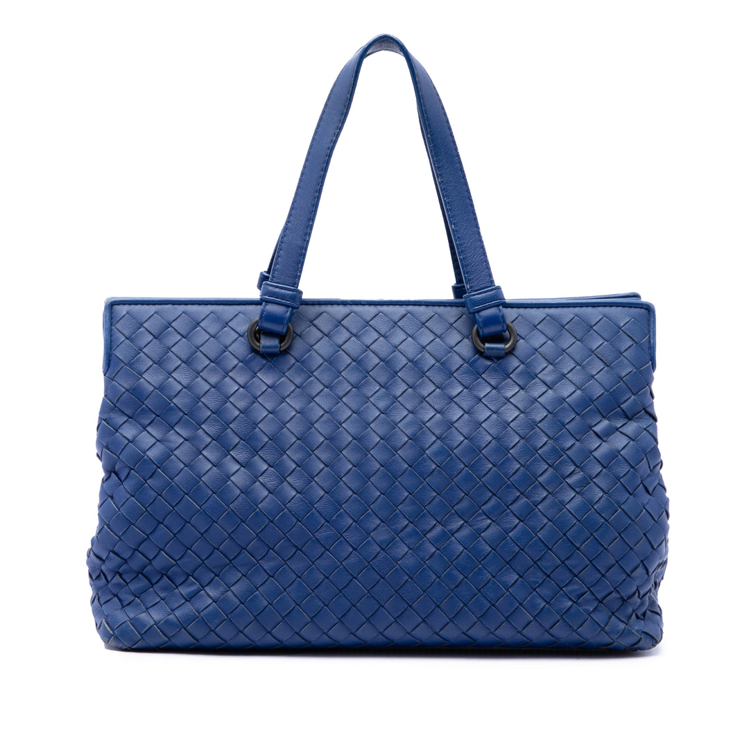 Bottega Veneta Intrecciato Accordion Sac Petit nappa Bleu – vue principale – GABY PARIS