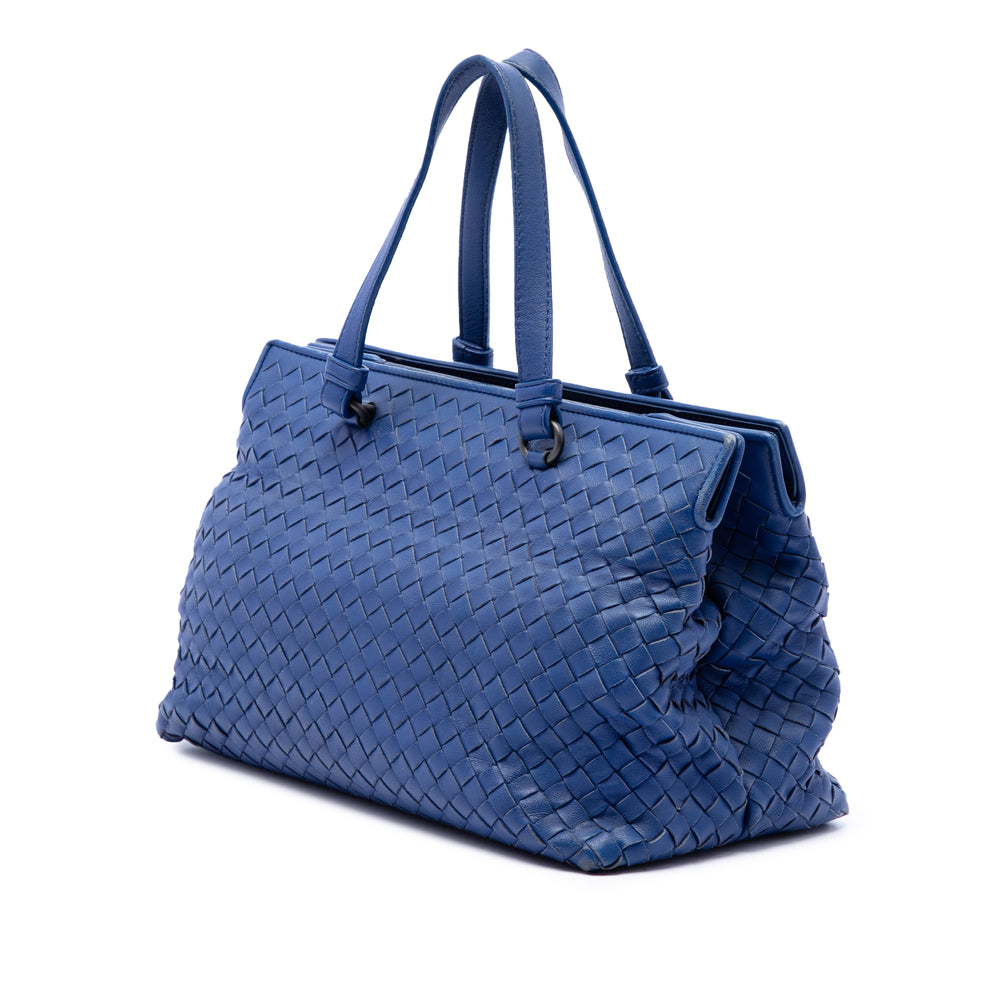 Bottega Veneta Intrecciato Accordion Sac Petit nappa Bleu – vue 2 – GABY PARIS