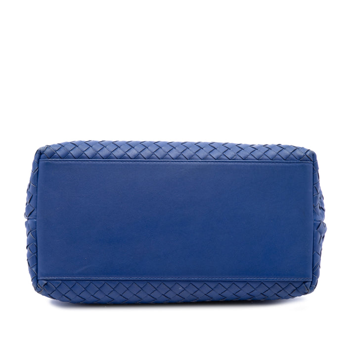 Bottega Veneta Intrecciato Accordion Sac Petit nappa Bleu – vue 3 – GABY PARIS
