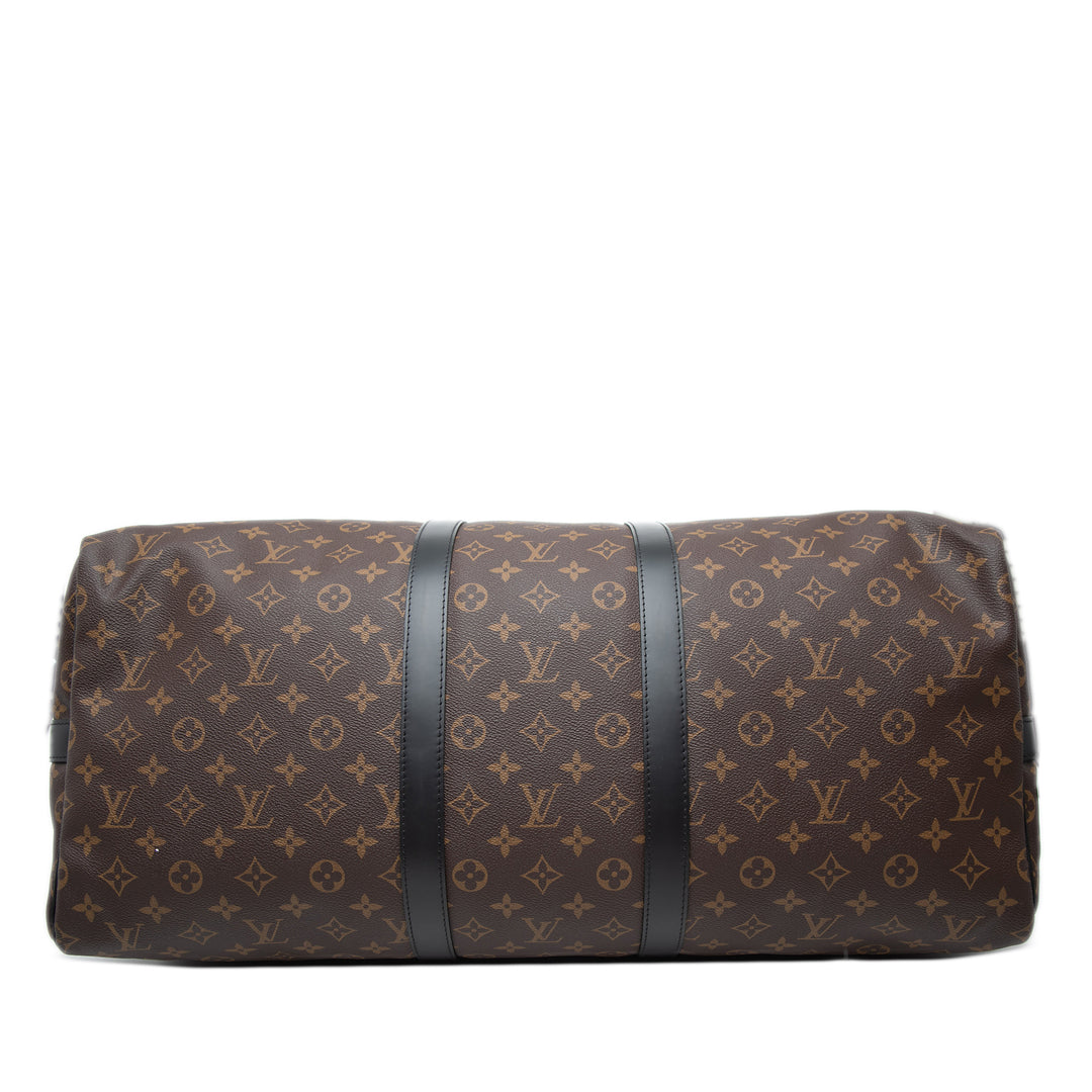 Louis Vuitton Monogram Macassar Keepall Bandouliere 55