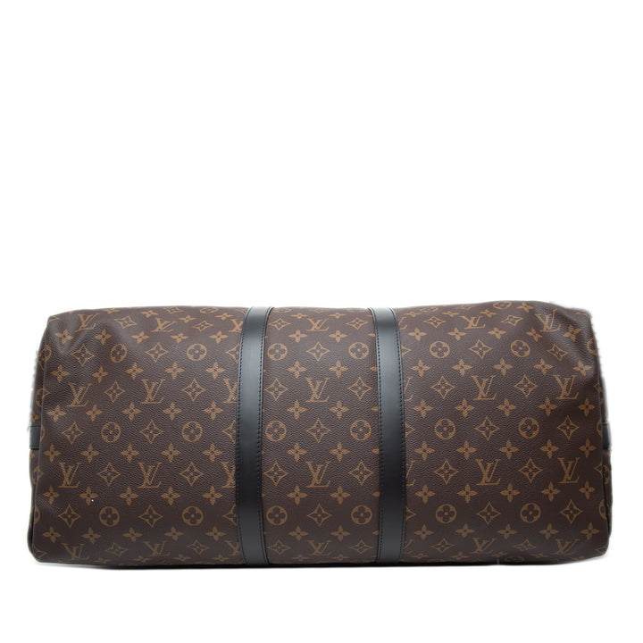 Louis Vuitton Monogram Macassar Keepall Bandouliere 55