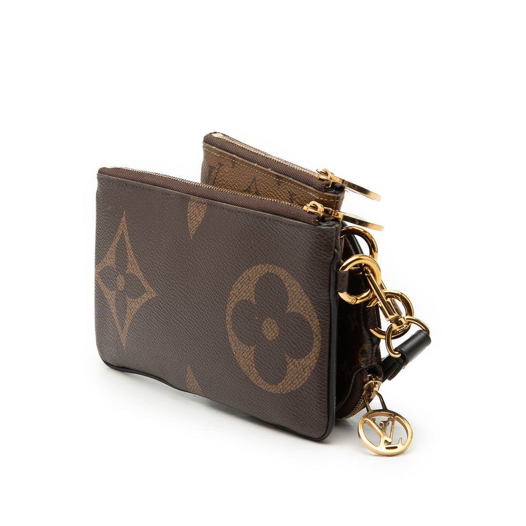 Giant Trio Pochette Set Monogram Reverse Marron