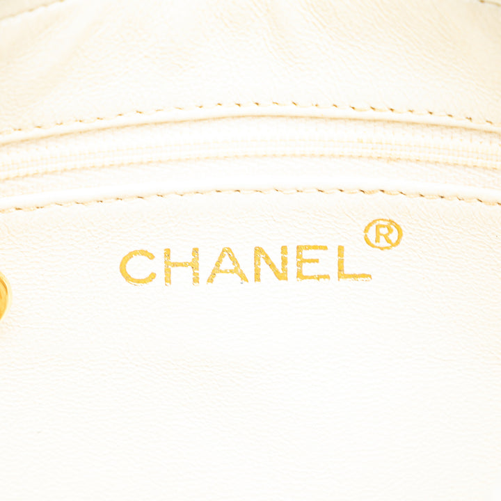 Quilted Caviar CC Camera Bag White - Gaby Paris