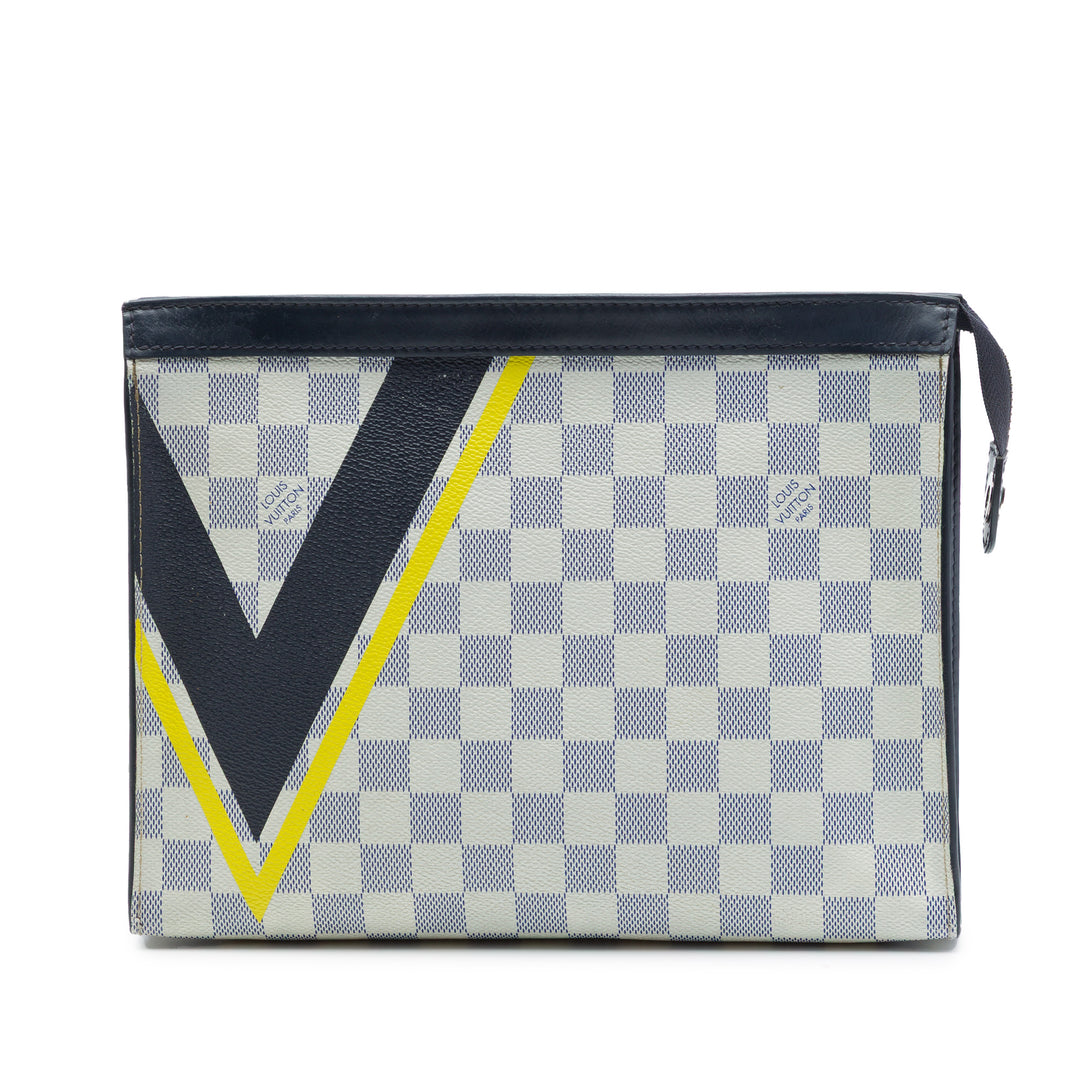Louis Vuitton Americas Cup Pochette Voyage MM Toile Damier Azur