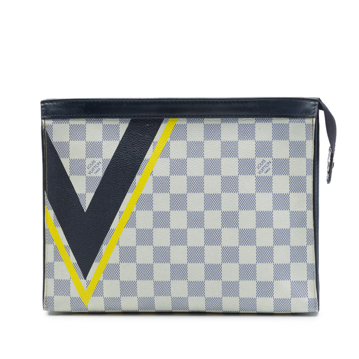 Louis Vuitton Americas Cup Pochette Voyage MM Toile Damier Azur