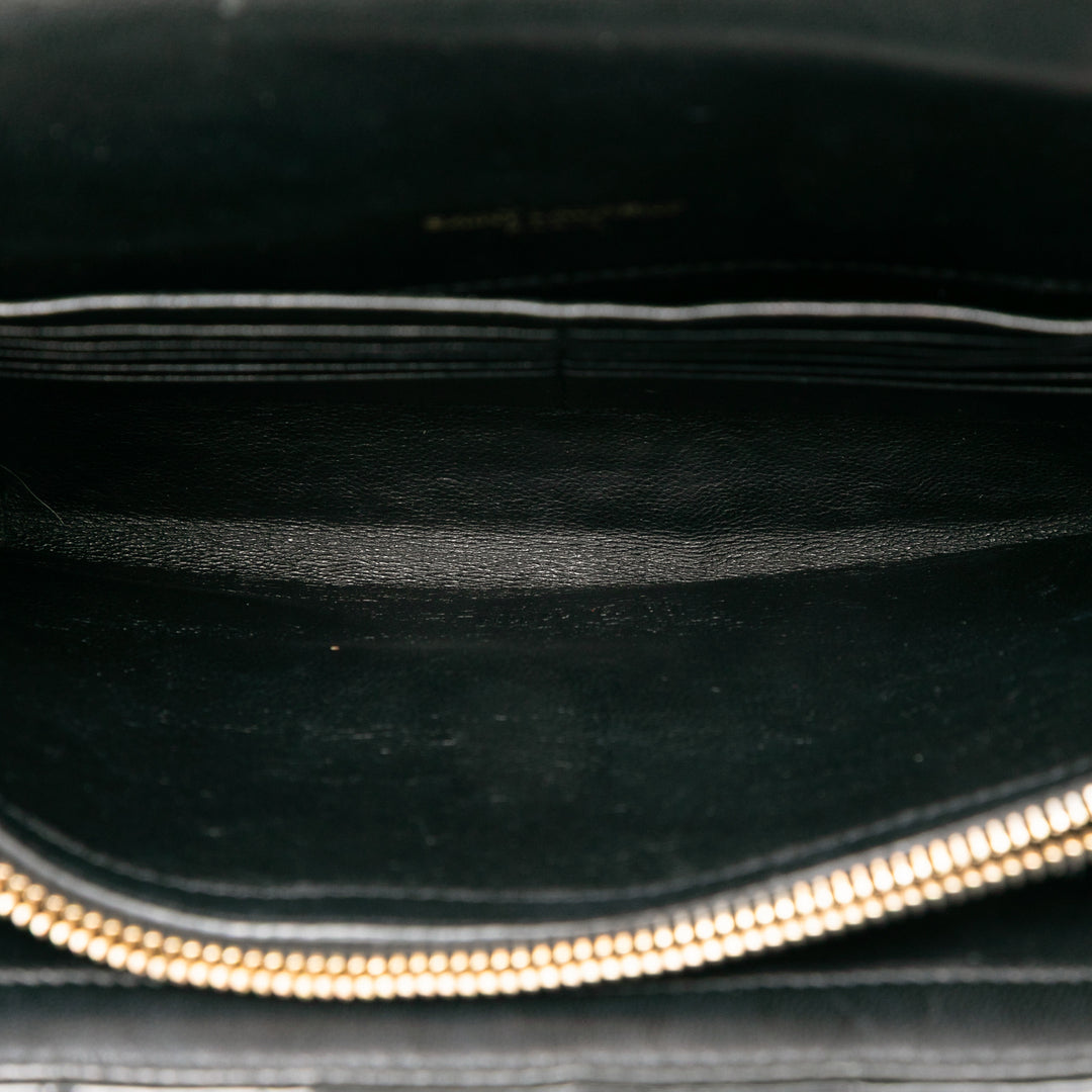 Saint Laurent Medium Cuir verni Vicky Sac porté croisé