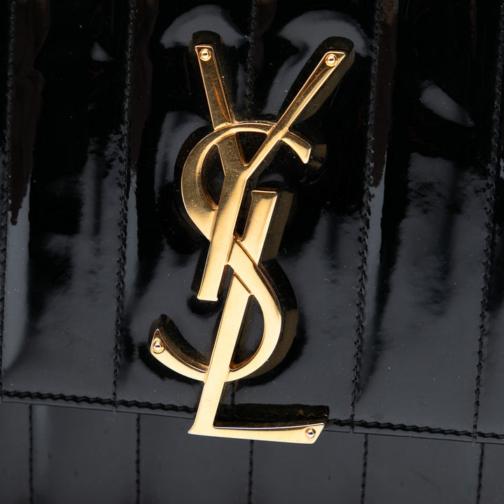 Saint Laurent Medium Cuir verni Vicky Sac porté croisé