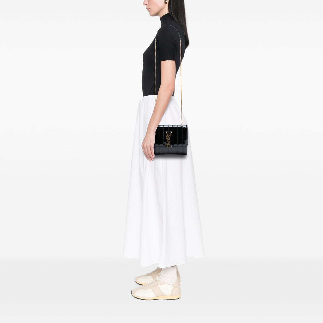 Saint Laurent Medium Cuir verni Vicky Sac porté croisé