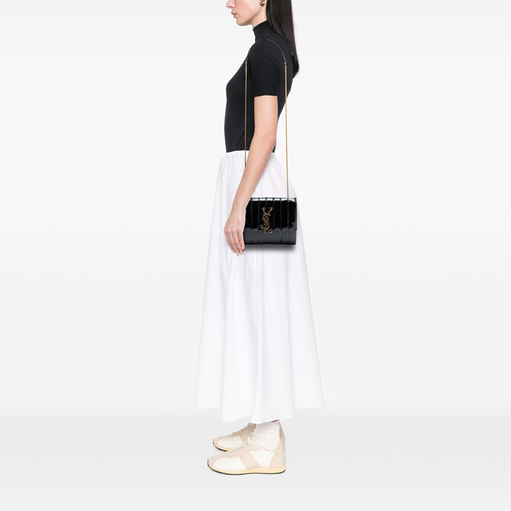 Saint Laurent Medium Cuir verni Vicky Sac porté croisé