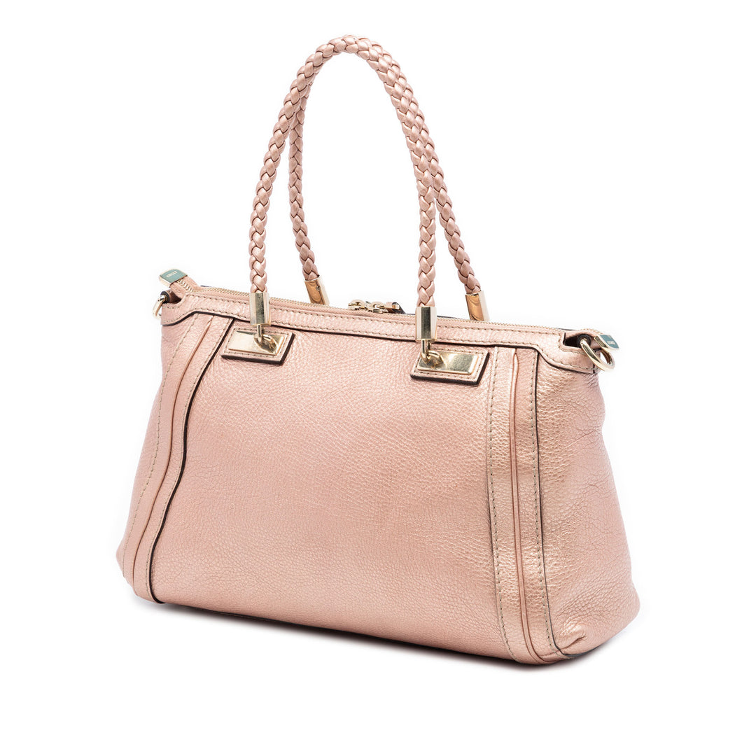 Gucci Metallic Pebbled Cuir de veau Bella Sac