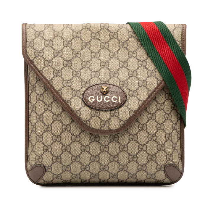 Gucci Medium GG Supreme Neo Vintage à rabat Sac porté croisé
