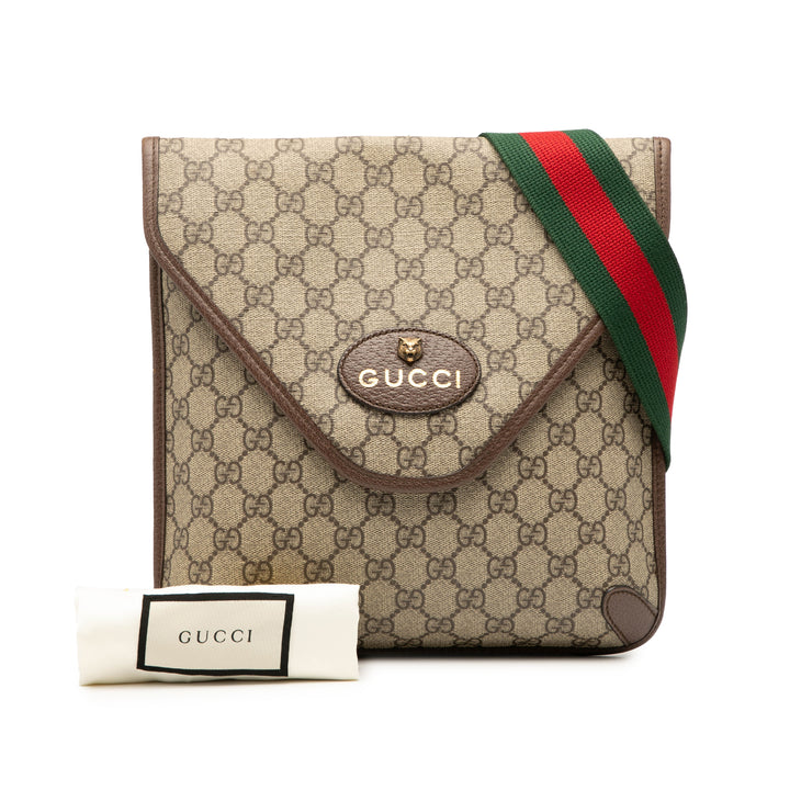 Gucci Medium GG Supreme Neo Vintage à rabat Sac porté croisé