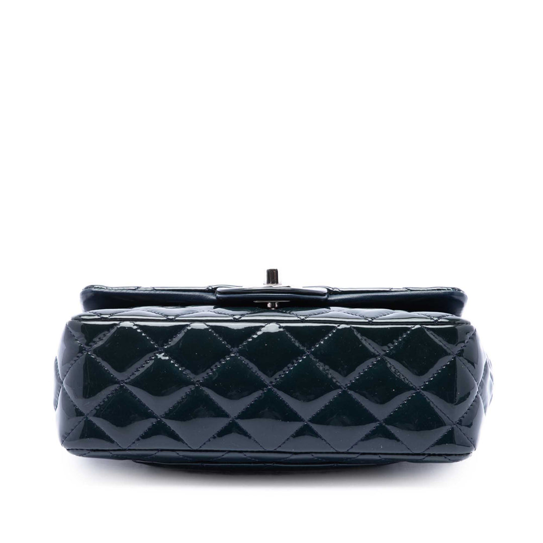 Classic Rectangulaire Rabat simple Mini Bleu
