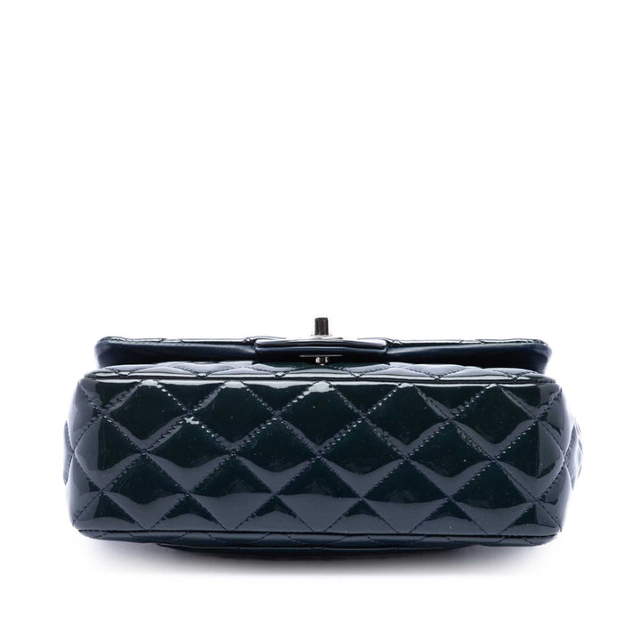 Classic Rectangulaire Rabat simple Mini Bleu