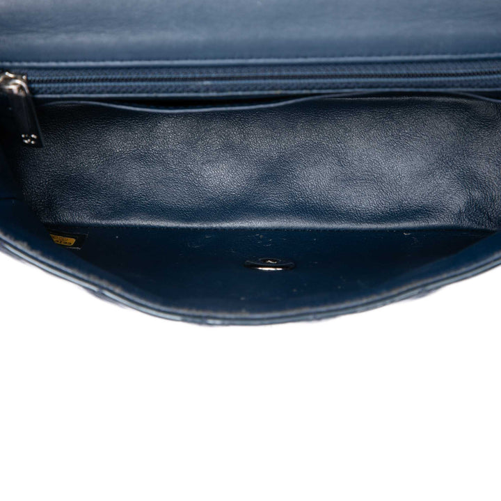 Classic Rectangulaire Rabat simple Mini Bleu