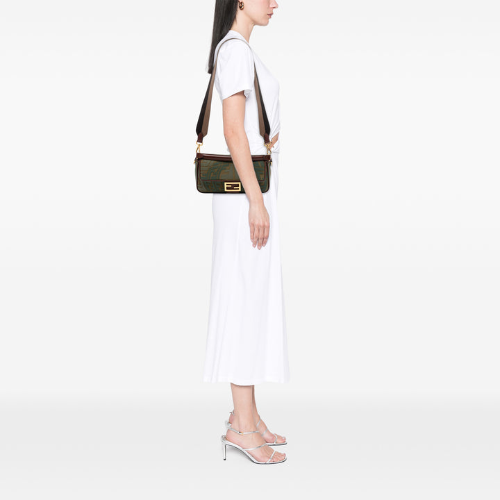 Fendi Sarah Coleman FF Toile Fish Eye brodé Baguette Sac