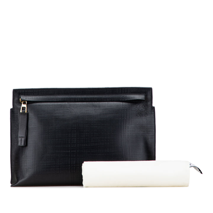 LOEWE Cuir Anagram T Pochette Noir