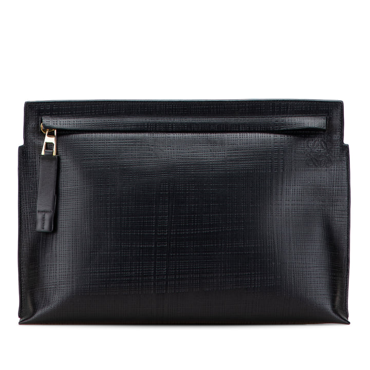 LOEWE Cuir Anagram T Pochette Noir