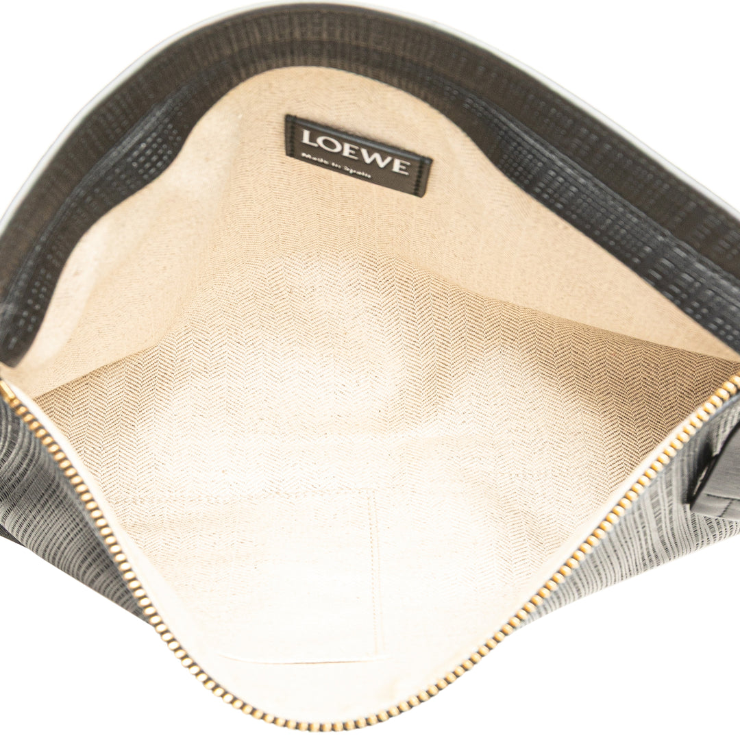 LOEWE Cuir Anagram T Pochette Noir