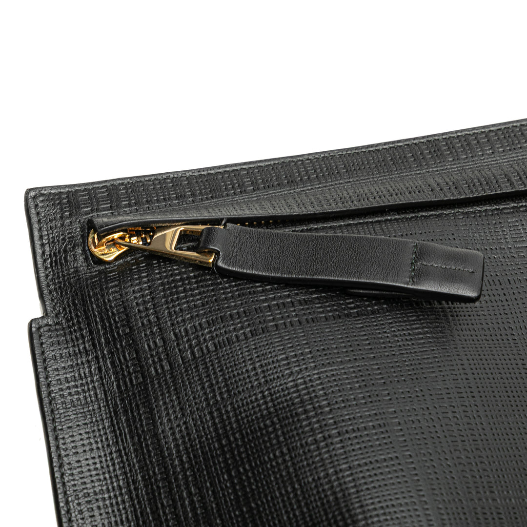 LOEWE Cuir Anagram T Pochette Noir