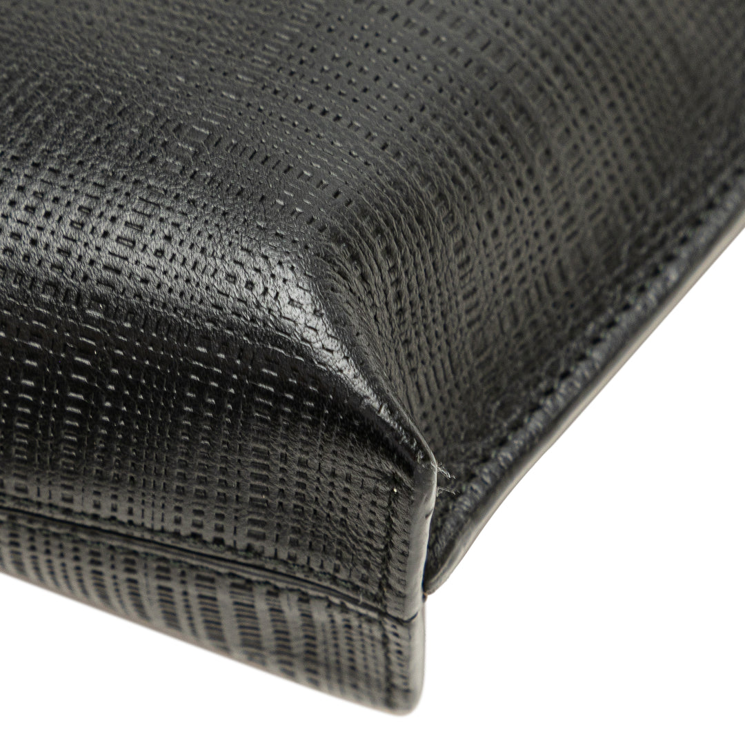 LOEWE Cuir Anagram T Pochette Noir