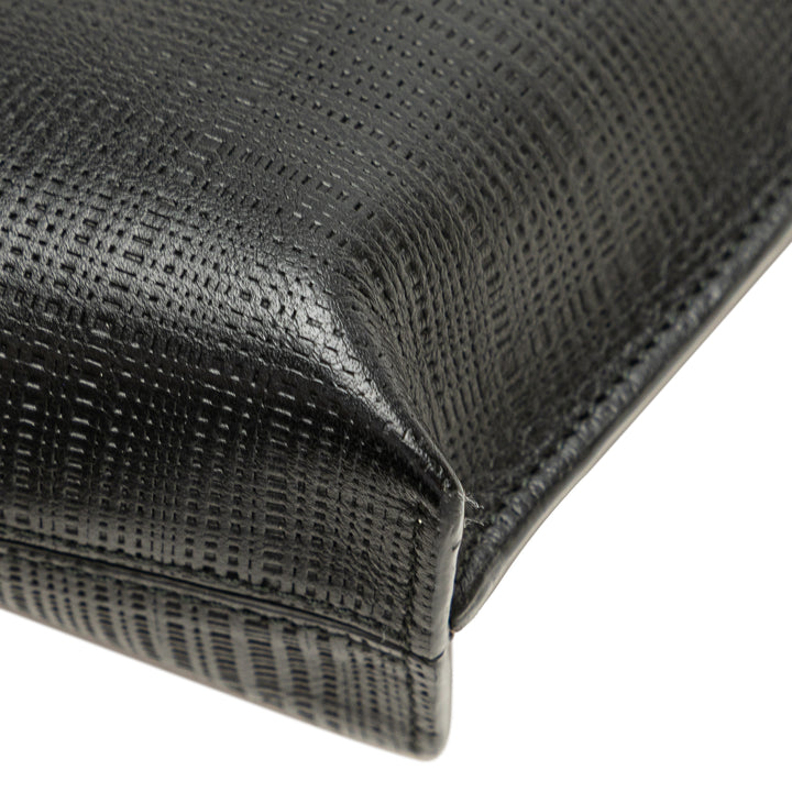LOEWE Cuir Anagram T Pochette Noir