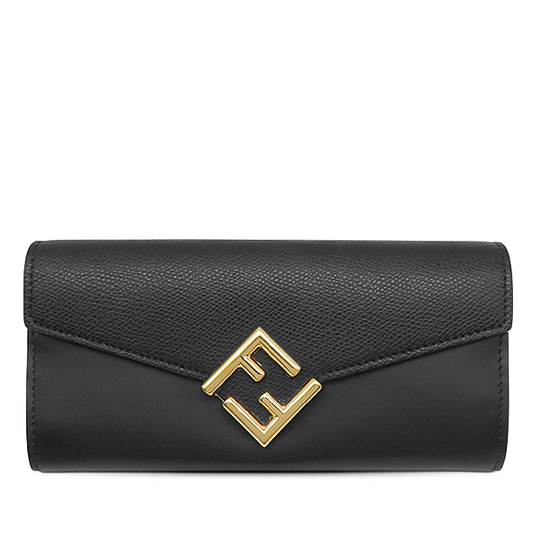 Fendi Cuir FF Diamonds Continental Portefeuille