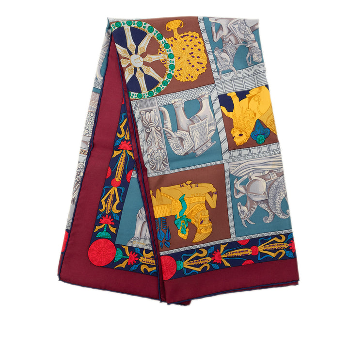 Hermès Carré Torana 90 Bleu – vue principale – GABY PARIS