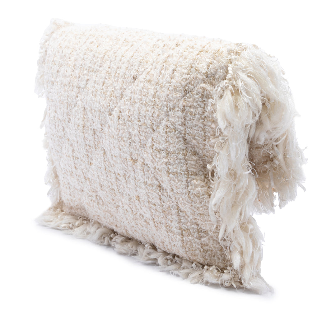 Chanel Paris Cosmopolite Fringe Pochette Tweed Marron