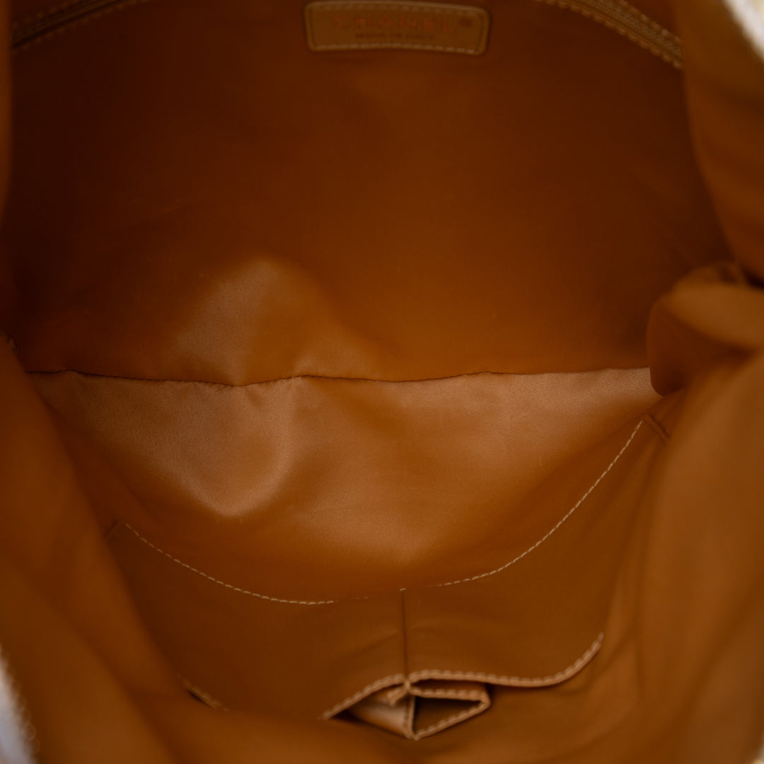Chanel Paris Cosmopolite Fringe Pochette Tweed Marron
