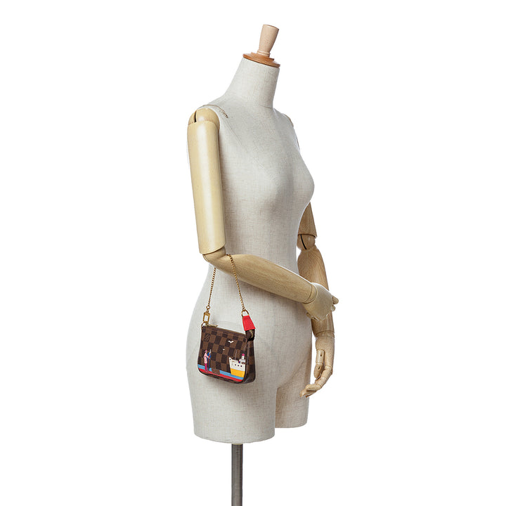 Damier Ebene Transatlantic Cruises Mini Pochette Accessoires Brown - Gaby Paris