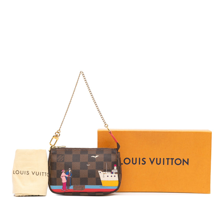 Damier Ebene Transatlantic Cruises Mini Pochette Accessoires Brown - Gaby Paris