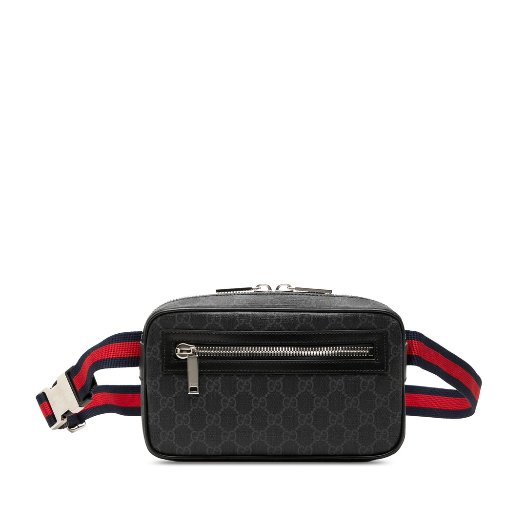 Gucci Ceinture Web GG Supreme Noir – vue principale – GABY PARIS