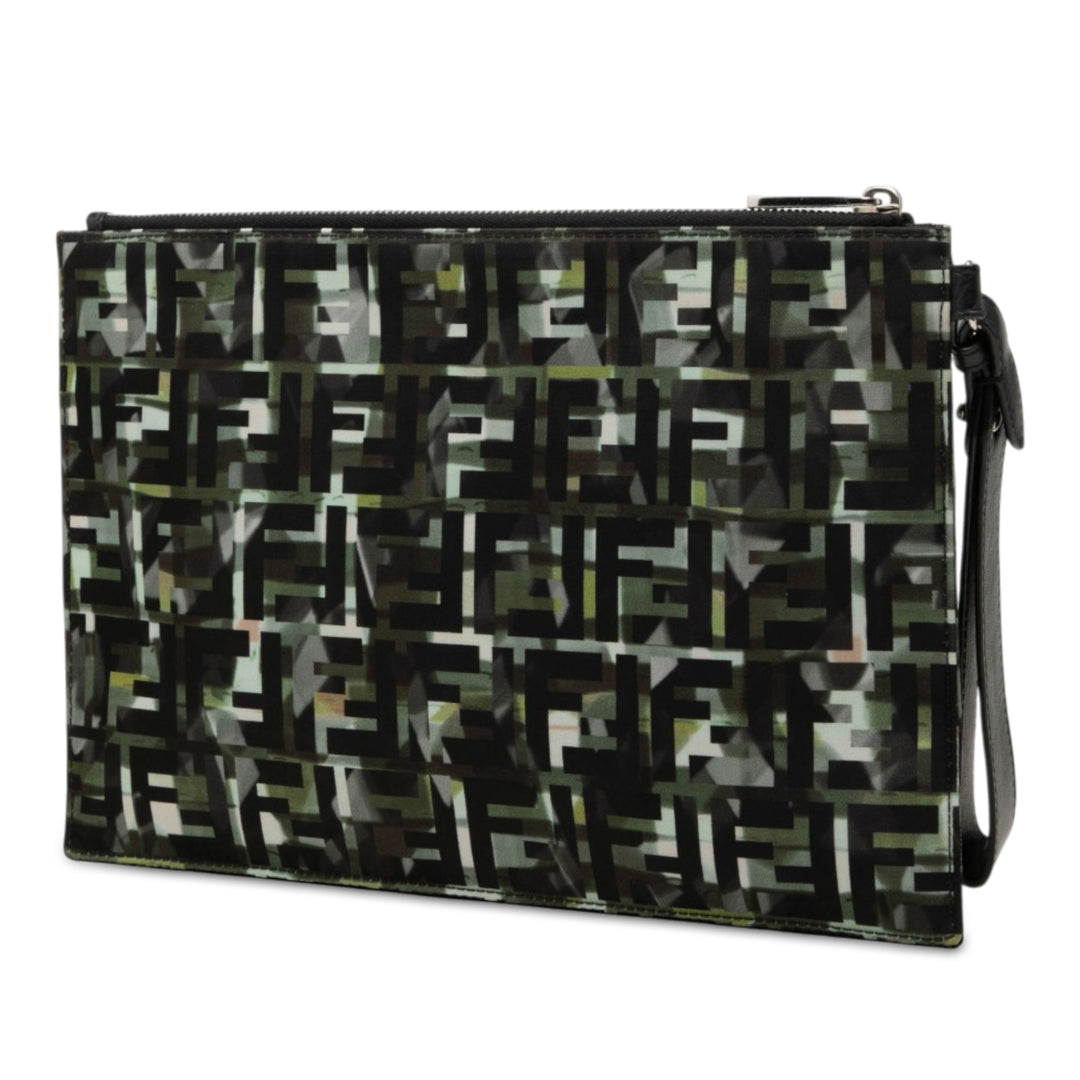 Fendi Pochette FF 1974 Camouflage Wristlet Noir – vue 2 – GABY PARIS