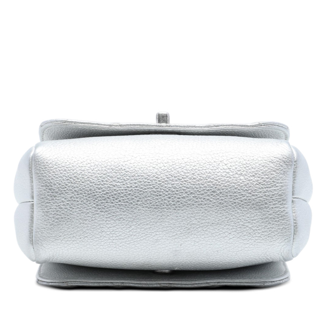 Métallisé grainé Pilot Essentials Double Sided à rabat Cuir de veau grainé Argenté