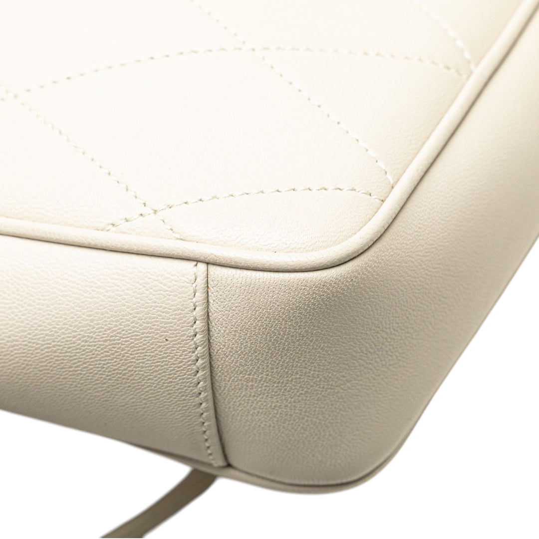 Saint Laurent Quilted Cuir d’agneau Le Maillon Chain Sac bandoulière Blanc – GABY PARIS Authentique