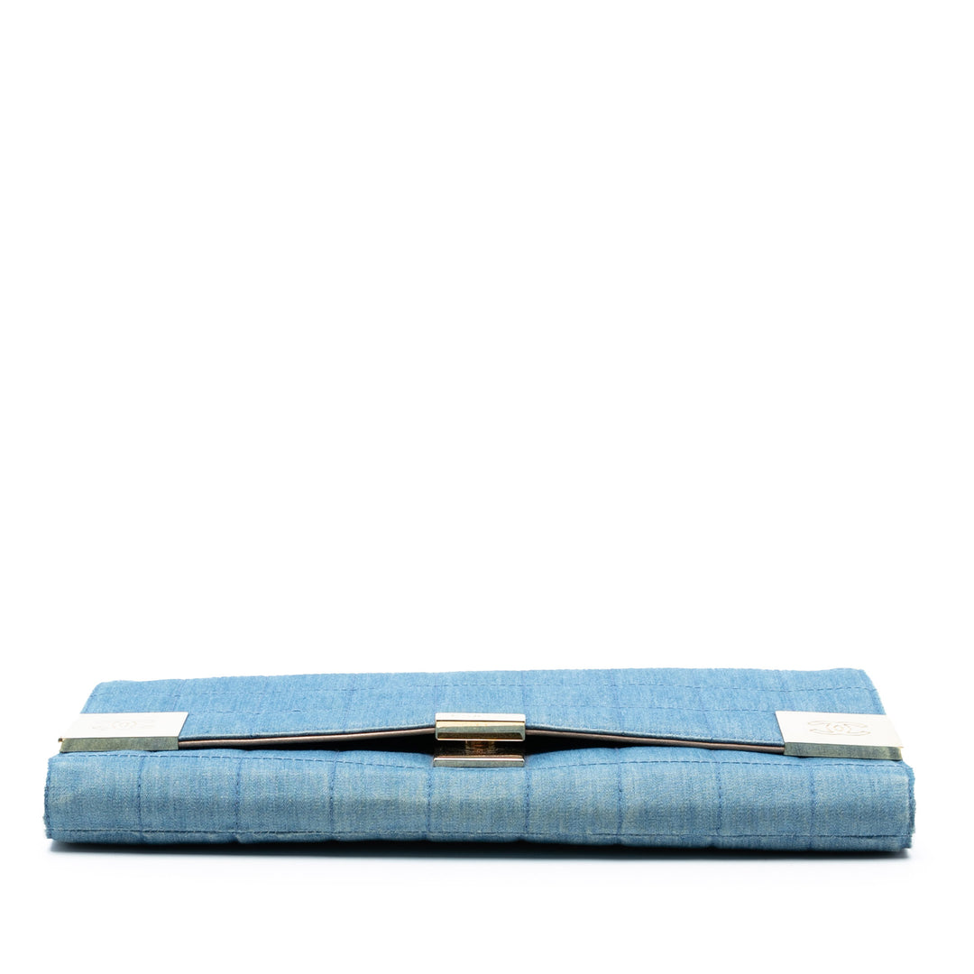 Chanel CC Chocolate Bar Jean à rabat