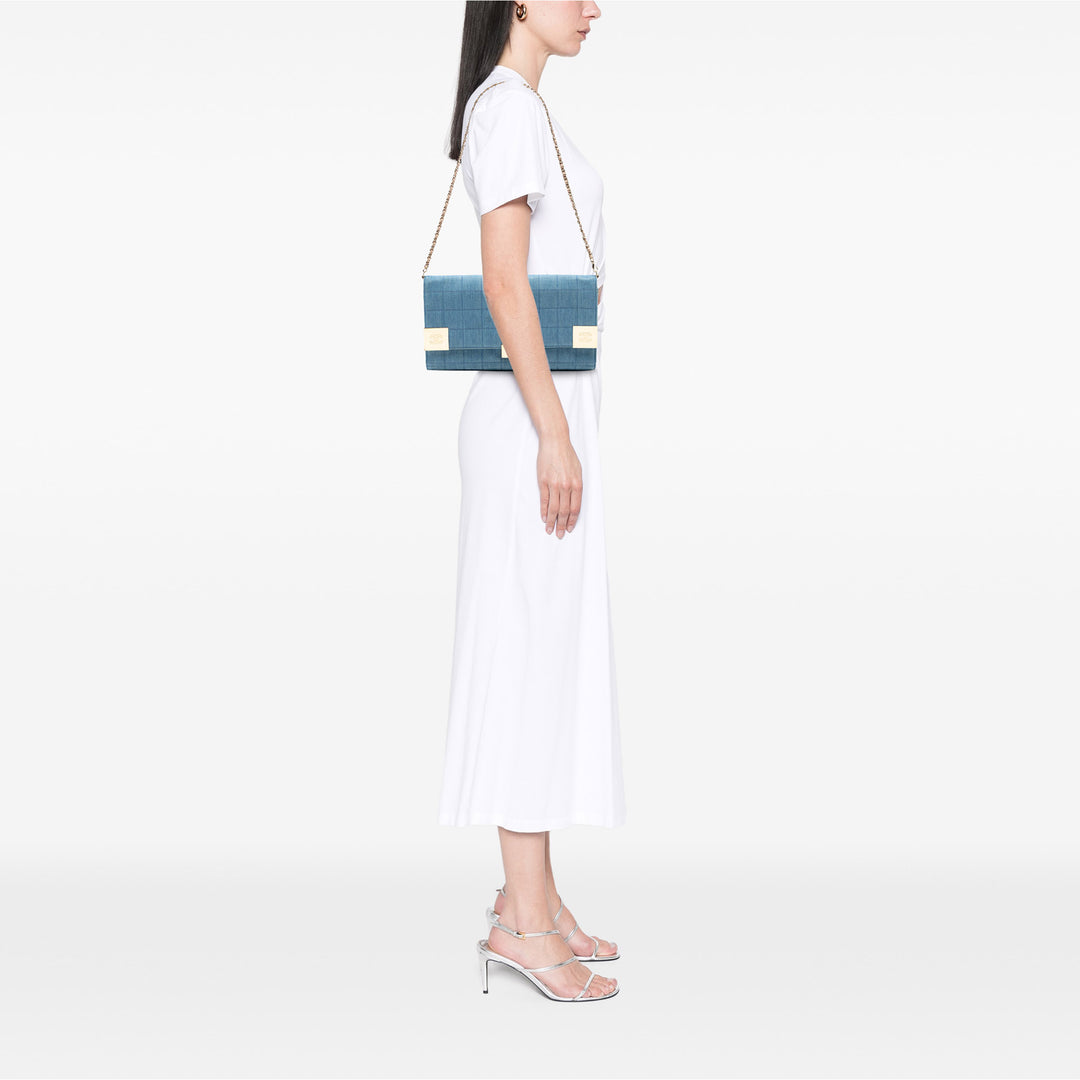 Chanel CC Chocolate Bar Jean à rabat