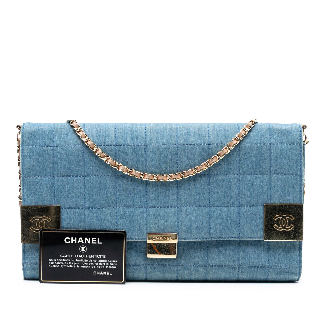 Chanel CC Chocolate Bar Jean à rabat