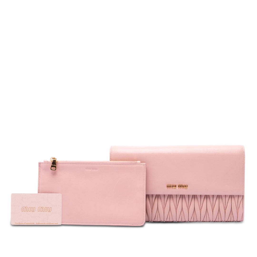 Miu Miu Matelasse Pochette Cuir nappa