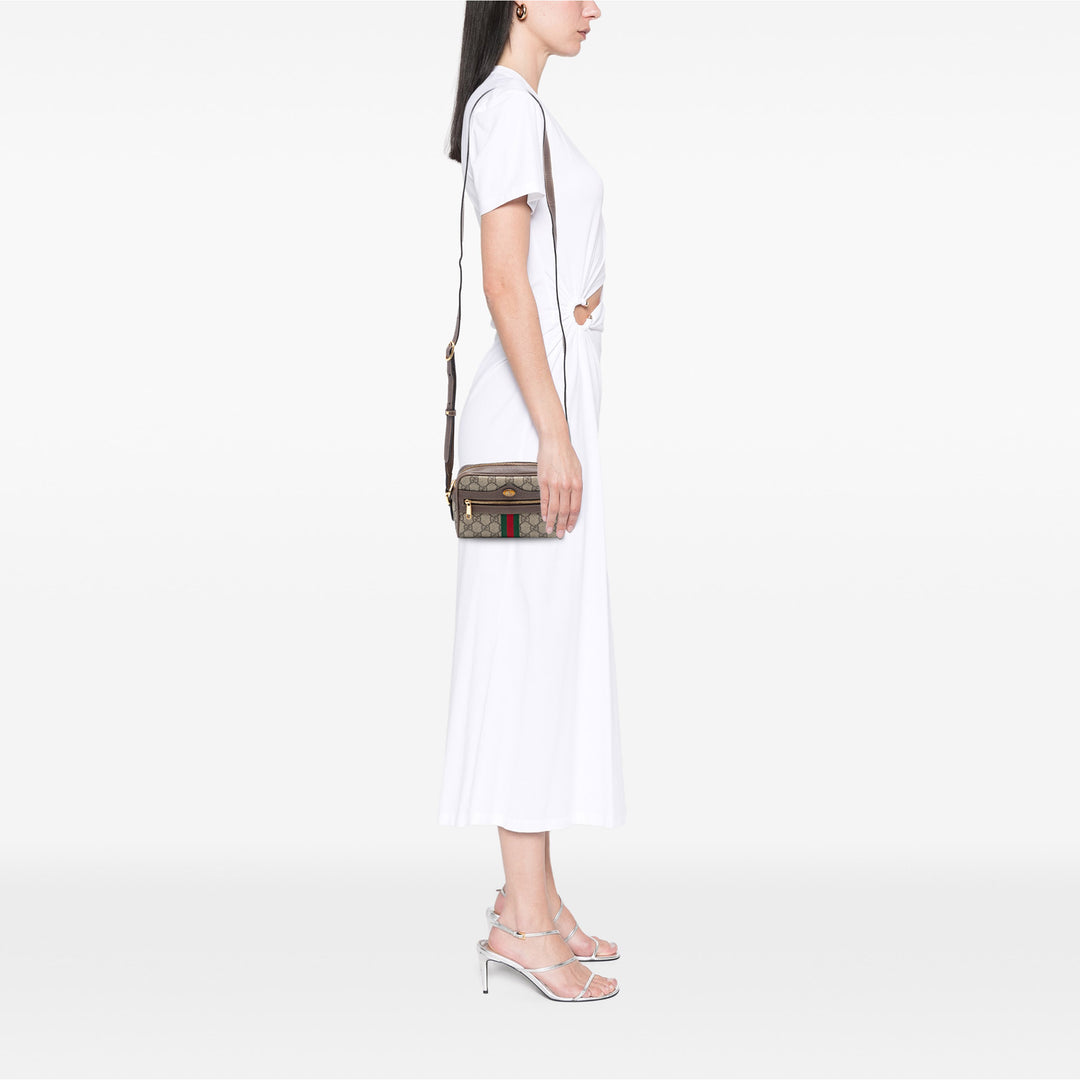 Gucci Mini GG Supreme Web Ophidia Sac porté croisé