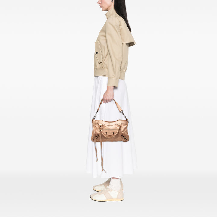 Balenciaga Metallic Craquele Daim Motocross Classic First Sac