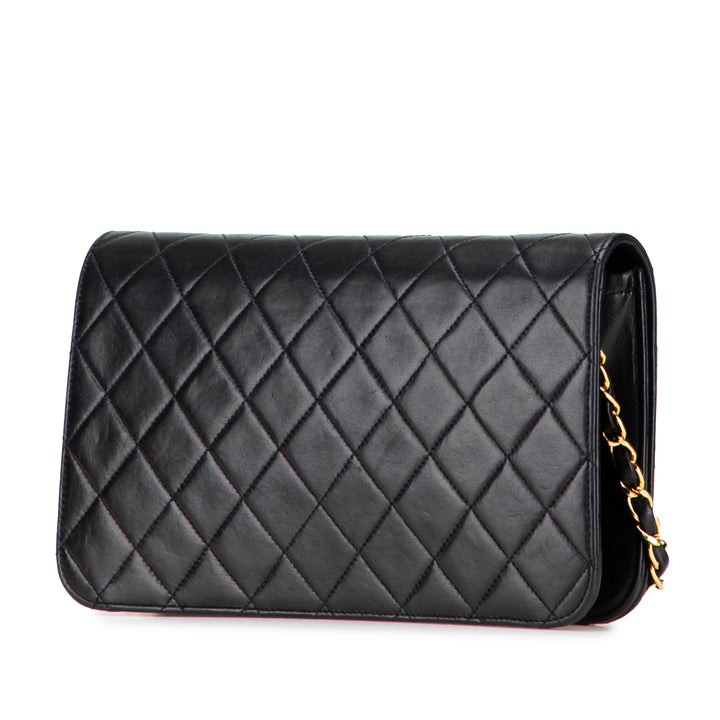 CC Quilted Lambskin Full Flap Black - Gaby Paris