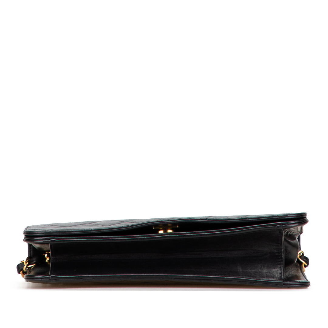 CC Quilted Lambskin Full Flap Black - Gaby Paris