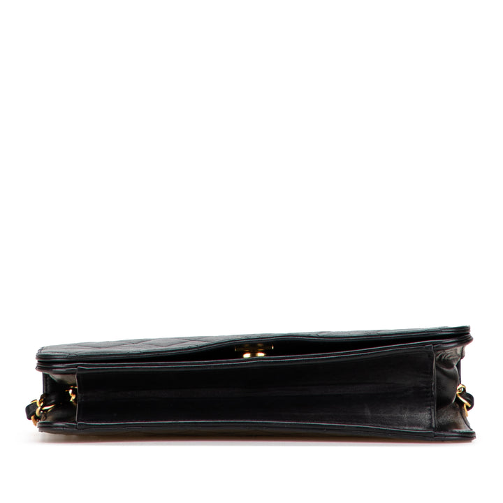 CC Quilted Lambskin Full Flap Black - Gaby Paris