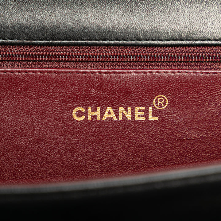 CC Quilted Lambskin Full Flap Black - Gaby Paris